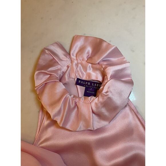 Ralph Lauren Collection Purple Label Ruffle Collar Silk Blouse Tie Neck Pink 2 - Picture 8 of 15